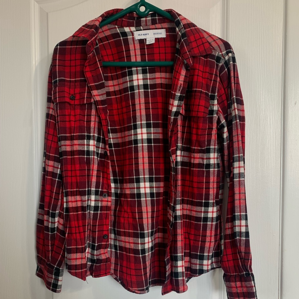 Boys Red, Black, and white Flannel